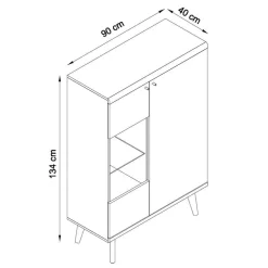 Wohnen Scandi Möbel Set für Wohnzimmer - Cablos (fünfteilig)