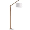 Wohnen Scandi Style Stehlampe mit Stoff Schirm Weiß - Sandra