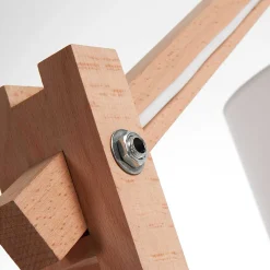 Wohnen Scandi Style Stehlampe mit Stoff Schirm Weiß - Sandra