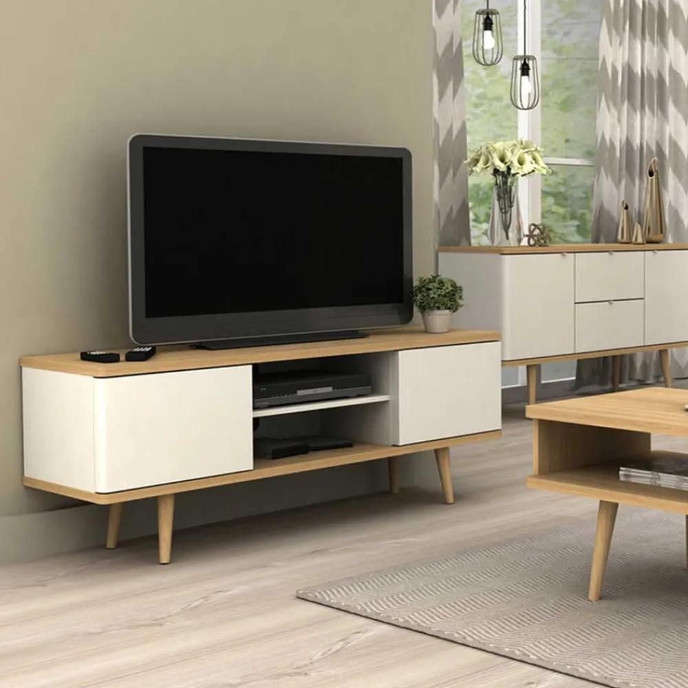 Wohnen Sideboards & Kommoden|Tv & Hifi-Möbel*Scandi TV Unterschrank zweifarbig - Jendren