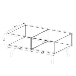 Wohnen Scandi Wohnzimmer Einrichtung Set - Cablos I (sechsteilig)