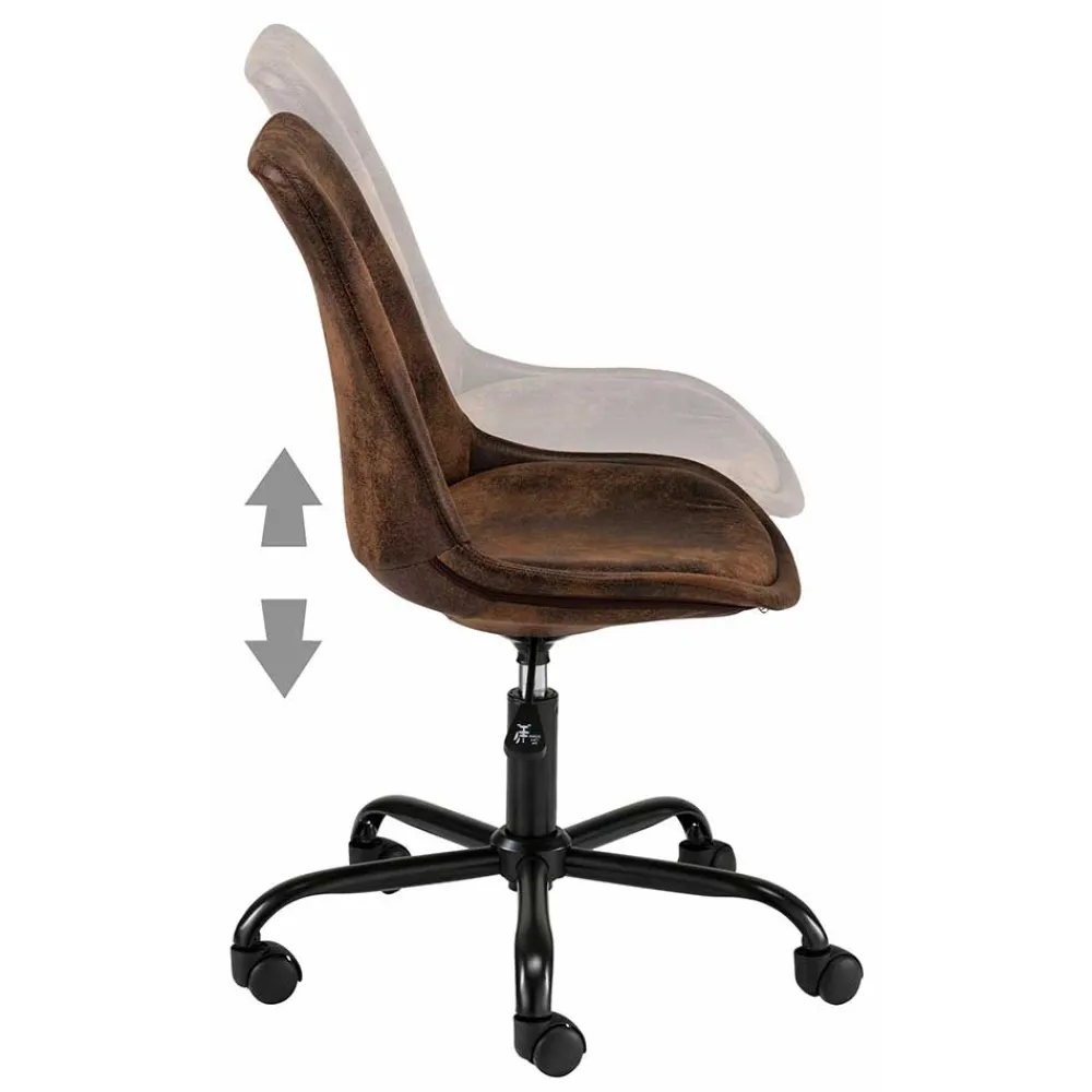 Wohnen Schalensitz Drehstuhl in Braun - Ostora