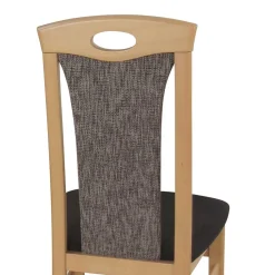 Wohnen Braune Möbel|Küchenstühle*Schicker Hochlehner Stuhl in Braun Dorota & Buche (2er Set)