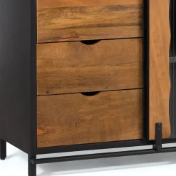 Wohnen Küchenschränke|Sideboards*Schiebetüren Sideboard mit Riffelglas - Aglia