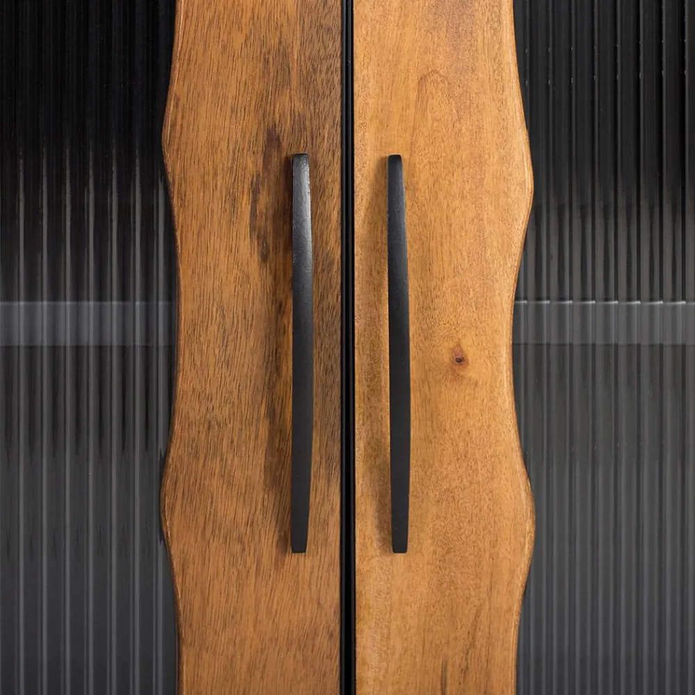 Wohnen Küchenschränke|Sideboards*Schiebetüren Sideboard mit Riffelglas - Aglia