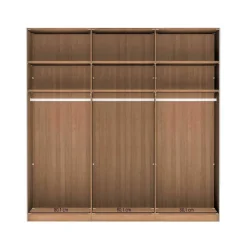 Wohnen Naturholzmöbel|Schränke*Schiebetüren-Kleiderschrank in Beige Glas - Nikoba