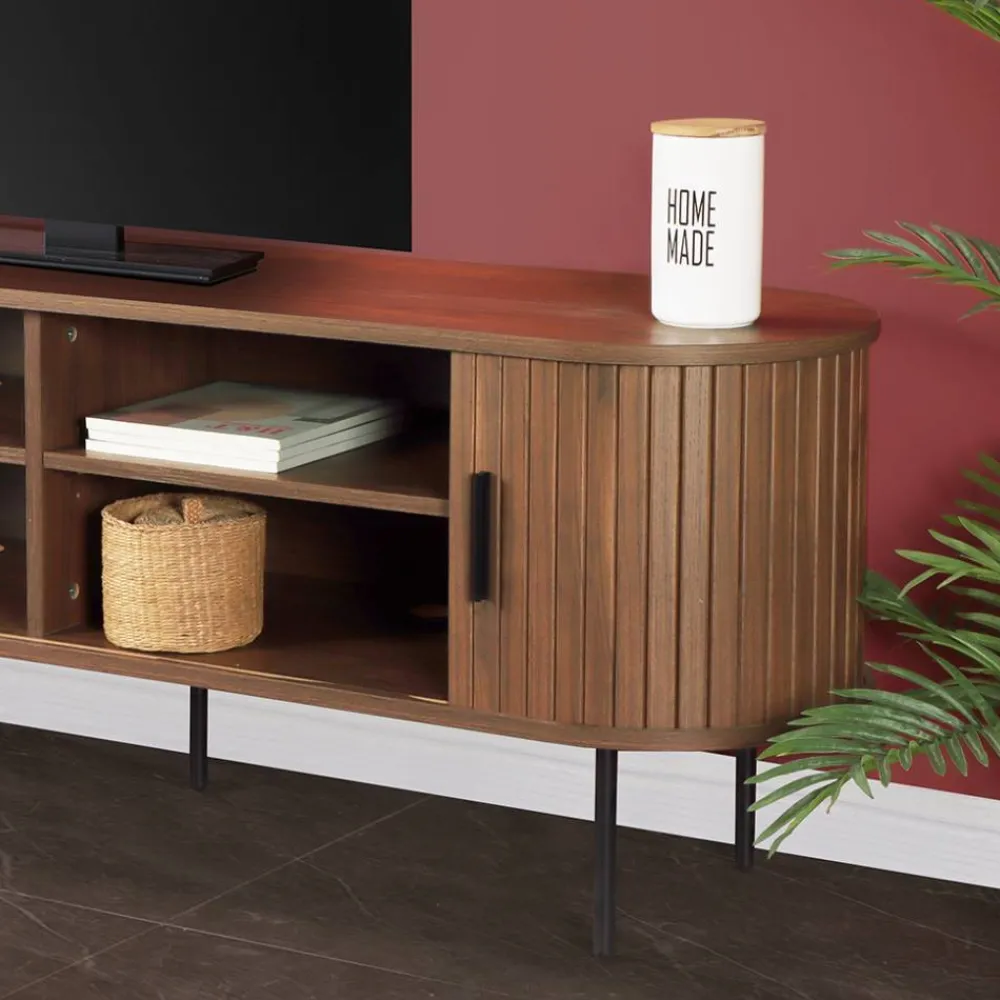 Wohnen Schiebetüren-Lowboard für TV im Scandi Chic - Arura