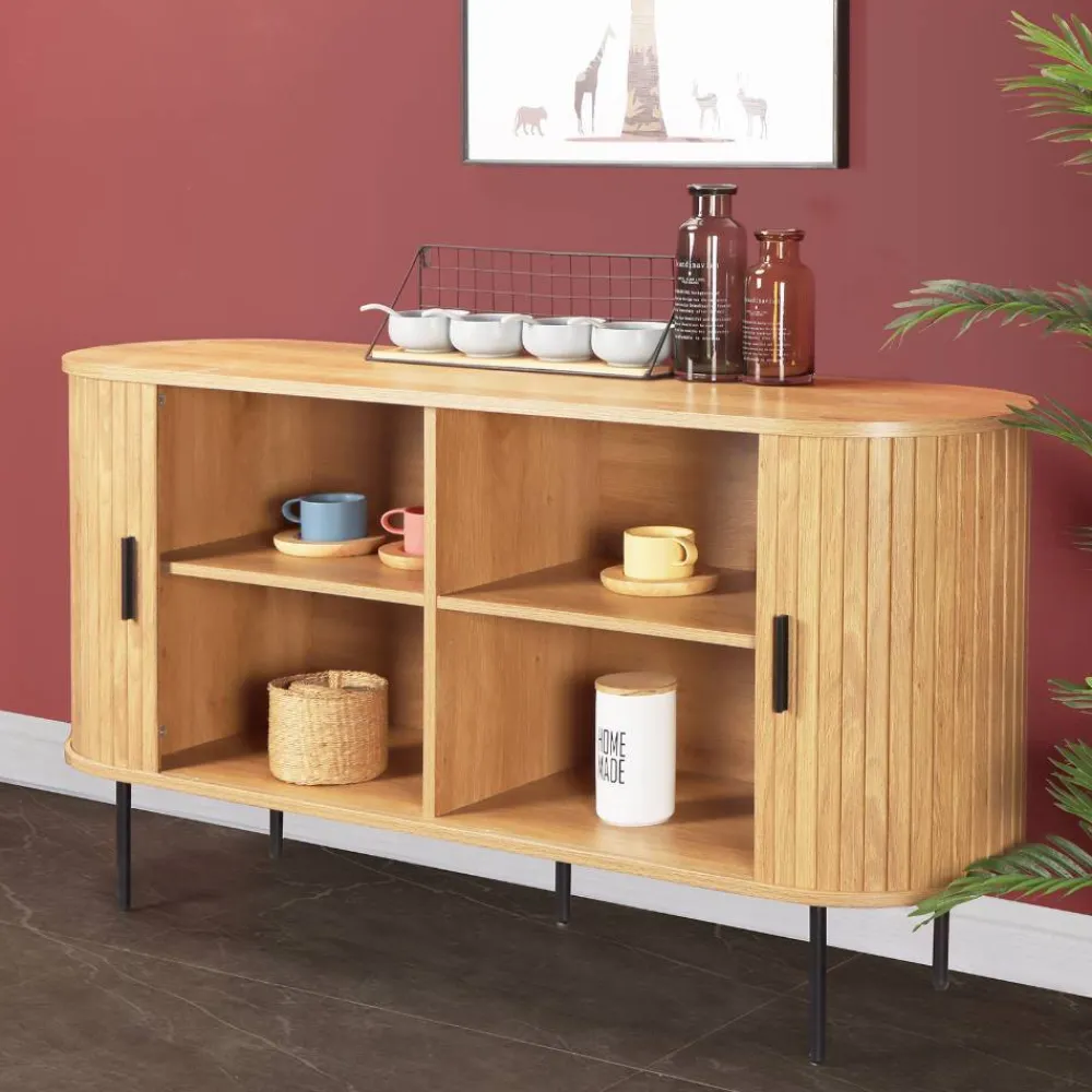 Wohnen Sideboards & Kommoden|Küchenschränke*Schiebetüren-Sideboard in ovalem Design - Barnetta