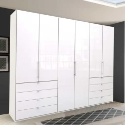 Wohnen Weiße Möbel|Schränke*Schlafbereich Kleiderschrank mit acht Schubkästen - Dolienca