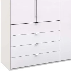 Wohnen Weiße Möbel|Schränke*Schlafbereich Kleiderschrank mit acht Schubkästen - Dolienca