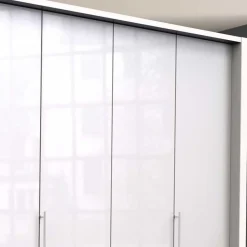 Wohnen Weiße Möbel|Schränke*Schlafbereich Kleiderschrank mit acht Schubkästen - Dolienca