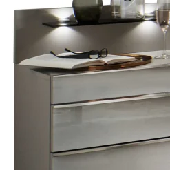 Wohnen Schlafraum Set in Weiß & Grau - Tumiva (vierteilig)