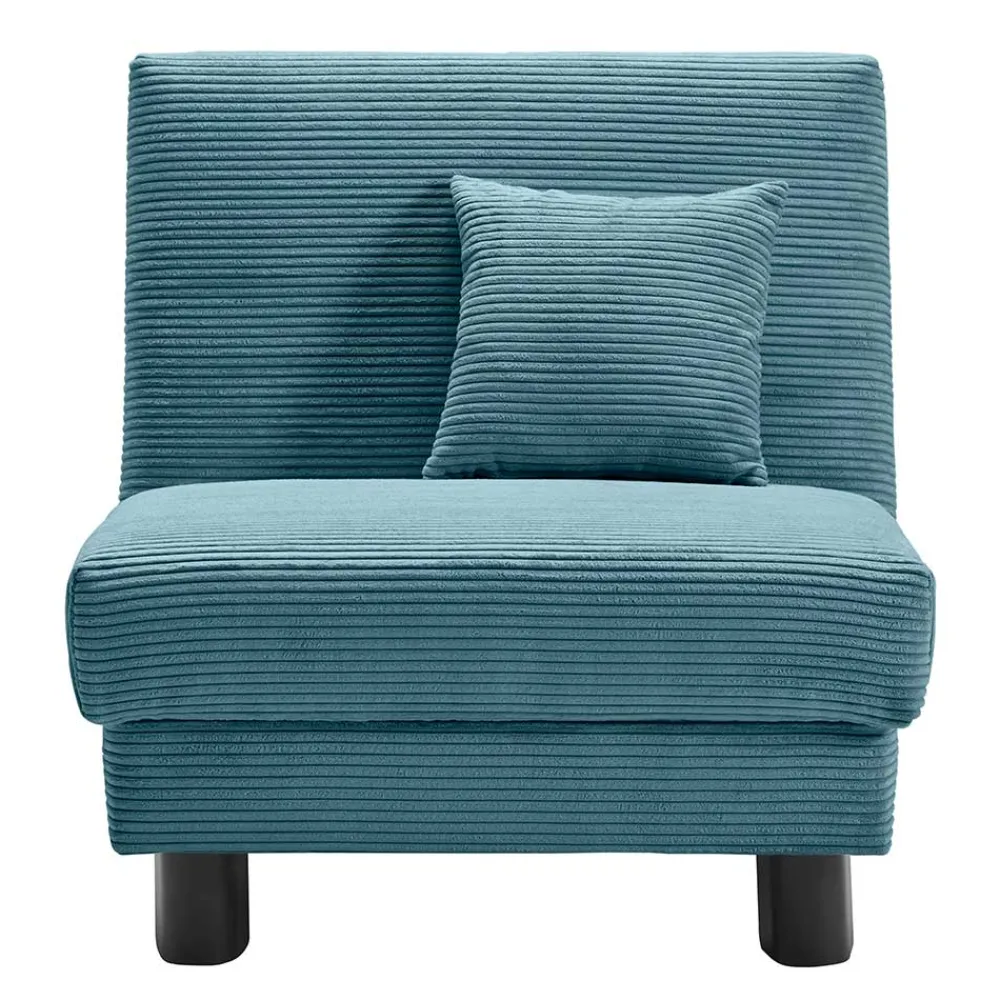 Wohnen Sofas|Sofa*Schlafsessel in Petrol aus Cord - Geraldo