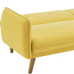 Wohnen Schlafsofa in Gelb Strukturstoff - Puneca