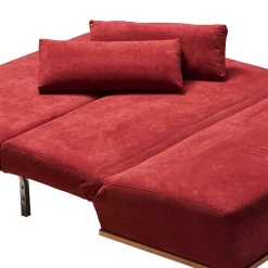 Wohnen Betten|Betten*Schlafsofa in Rot & Eiche Roverario mit 2 oder 3 Sitzplätzen