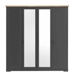 Wohnen Schlafzimmer Bettanlage und Schrank Set - Zenuvra (vierteilig)