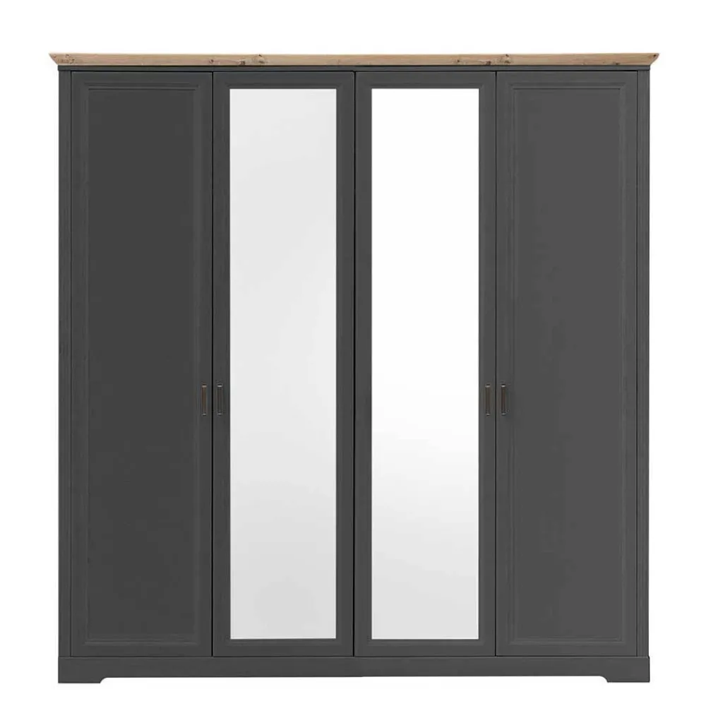 Wohnen Schlafzimmer Bettanlage und Schrank Set - Zenuvra (vierteilig)