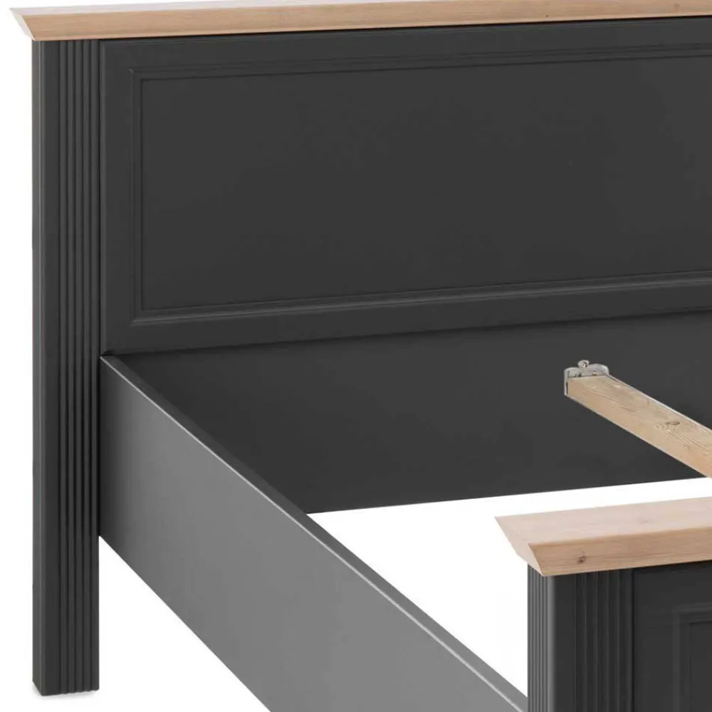 Wohnen Schlafzimmer Bettanlage und Schrank Set - Zenuvra (vierteilig)