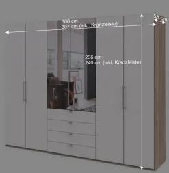 Wohnen Schlafzimmer Gleittürenschrank mit Spiegel - Vaclyn