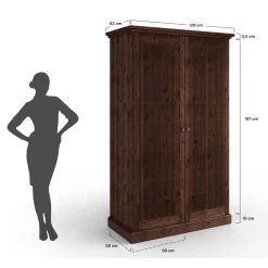 Wohnen Schlafzimmer Kleiderschrank in Dunkelbraun - Nauizia