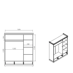 Wohnen Schlafzimmer Kombischrank in Weiß - Presto