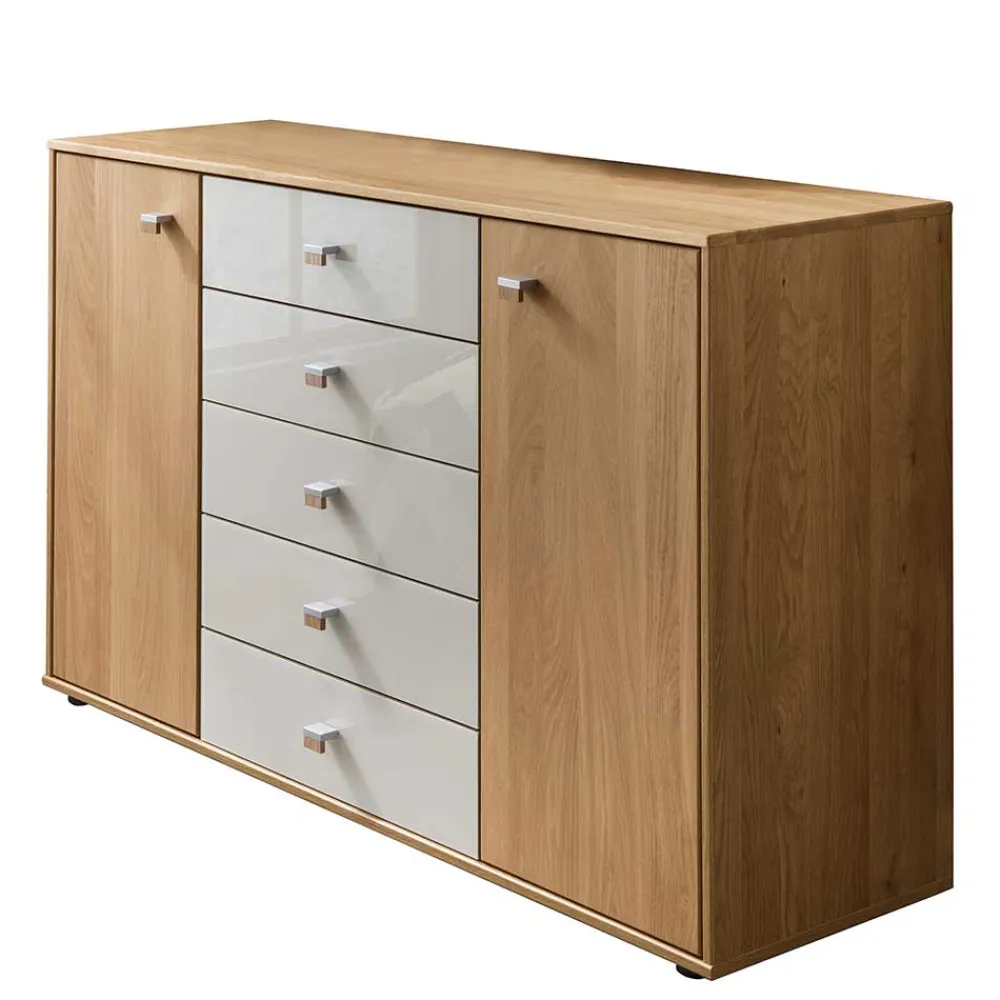 Wohnen Küchenschränke|Sideboards*Schlafzimmer Kommode in Eichefarben & Beige - Emdsiva