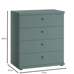 Wohnen Schlafzimmer Kommode in Graugrün - Rajavo