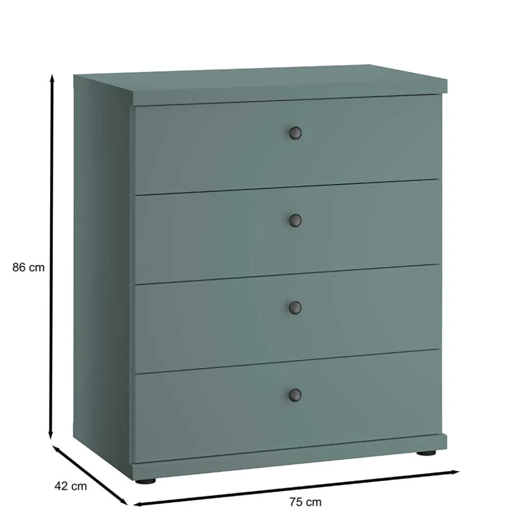 Wohnen Schlafzimmer Kommode in Graugrün - Rajavo