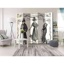 Wohnen Vintage Möbel*Schlafzimmer Paravent mit Nostalgie Druck - Lavrin