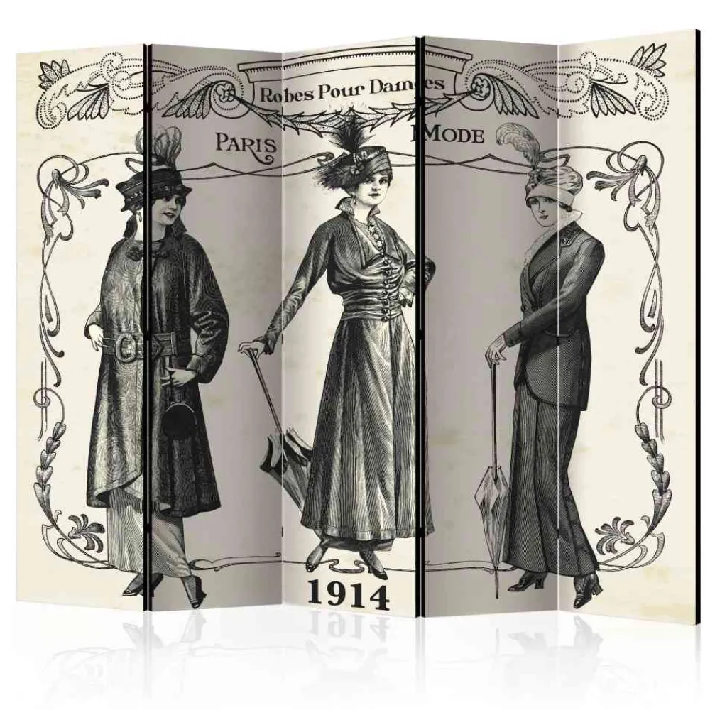 Wohnen Vintage Möbel*Schlafzimmer Paravent mit Nostalgie Druck - Lavrin