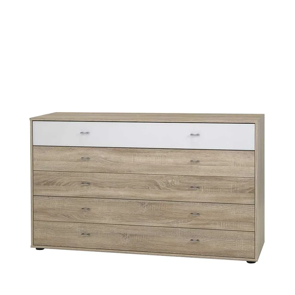 Wohnen Schlafzimmer Sideboard Segradon in Eiche Sägerau Weiß