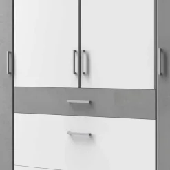 Wohnen Graue Möbel|Weiße Möbel*Schlafzimmerkleiderschrank im Modernen Wohnstil - Karimos