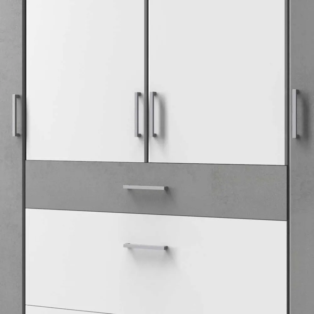 Wohnen Graue Möbel|Weiße Möbel*Schlafzimmerkleiderschrank im Modernen Wohnstil - Karimos