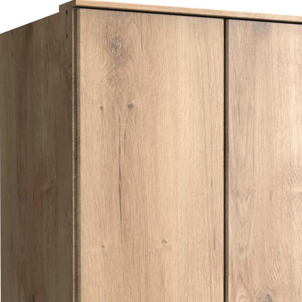 Wohnen Schlafzimmerschrank in Holzoptik Plankeneiche - Osicria