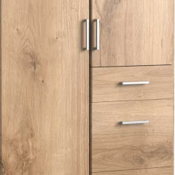 Wohnen Schlafzimmerschrank in Holzoptik Plankeneiche - Osicria