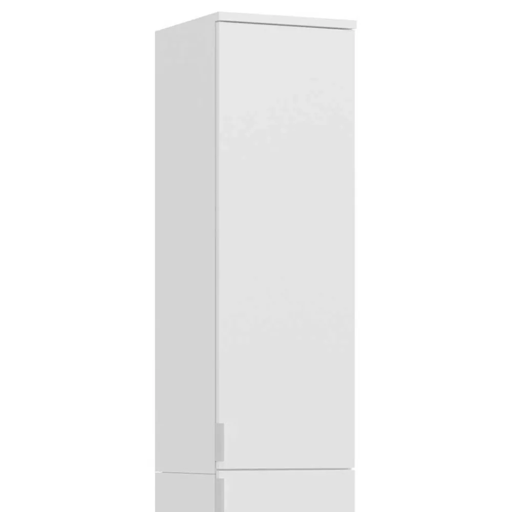 Wohnen Garderobenschränke*Schlanker Dielenschrank in Weiß Hochglanz - Ejulia