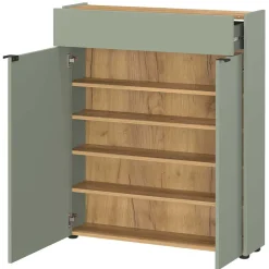Wohnen Schlanker Schuhschrank in Graugrün - Point