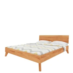 Wohnen Schlichtes Holz Bett in Überlänge 220cm - Junola