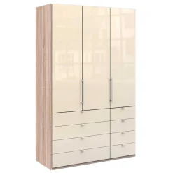 Wohnen Schmaler Kleiderschrank in Cremefarben - Rativian