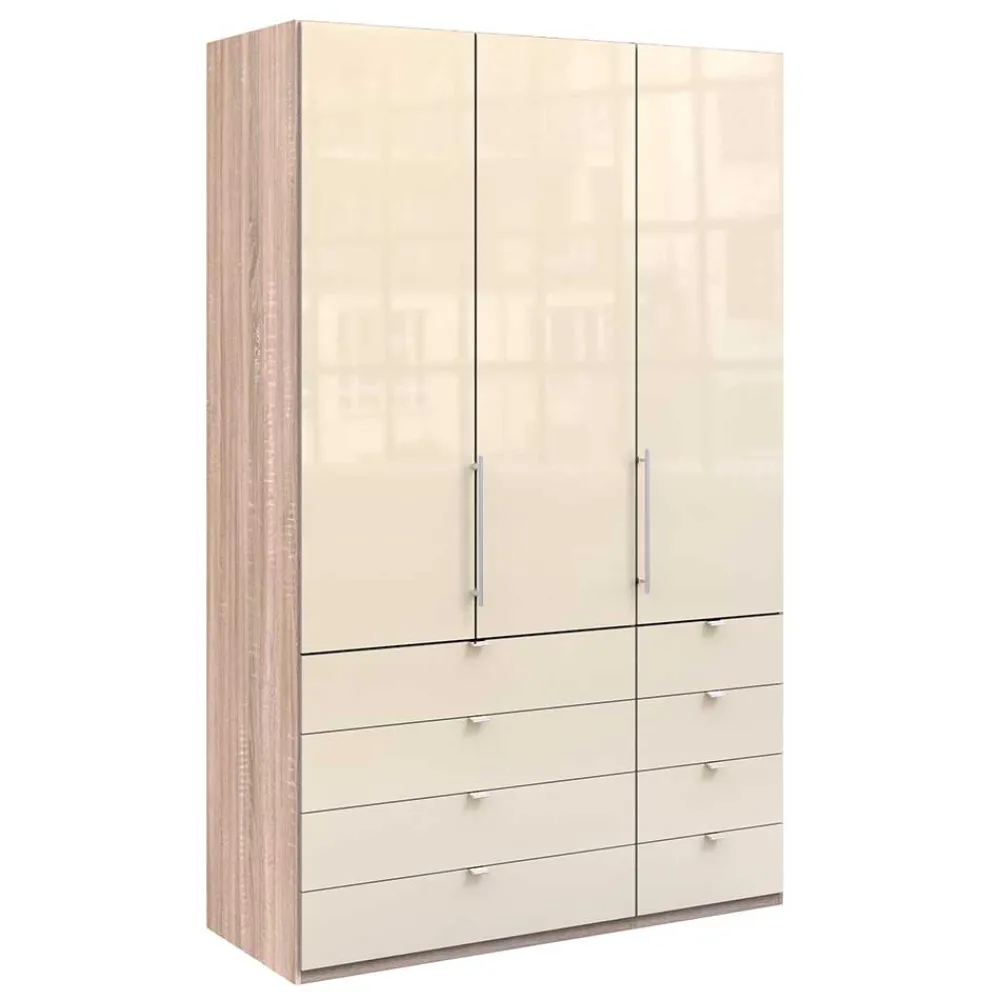 Wohnen Schmaler Kleiderschrank in Cremefarben - Rativian