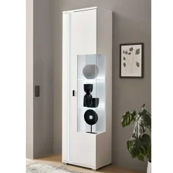 Wohnen Schmaler Vitrinenschrank mit LED Beleuchtung - Tirol