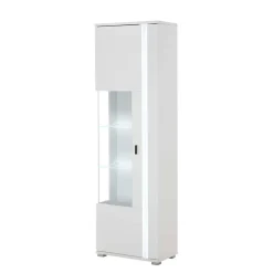 Wohnen Schmaler Vitrinenschrank mit LED Beleuchtung - Tirol