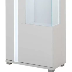 Wohnen Schmaler Vitrinenschrank mit LED Beleuchtung - Tirol