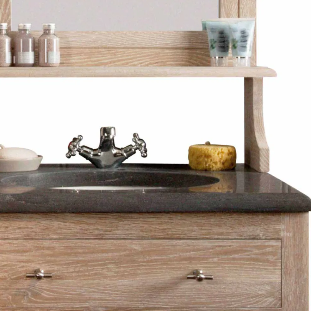 Wohnen Schmales Badezimmermöbel-Set Vish im rustikalen Landhausstil