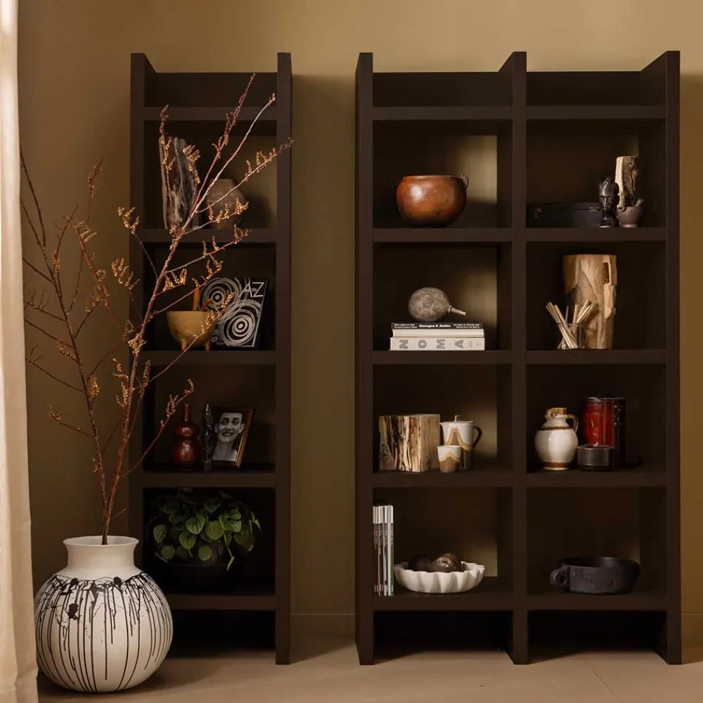 Wohnen Wohnzimmer-Regale|Esszimmerregale*Schmales Regal in Dunkelbraun - Belpasso