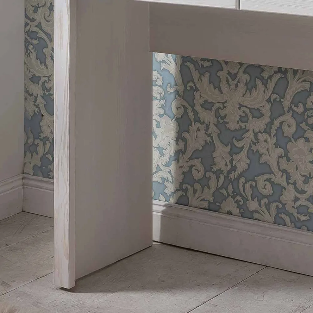 Wohnen Schminktisch Konsole Izarella in Weiß und Taupe