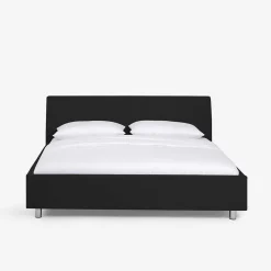 Wohnen Betten|Betten*Schönes Stoffbett Fidelphia in Schwarz