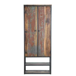 Wohnen Esszimmer-Vitrinen|Shabby Chic Möbel*Schrank aus Recyclingholz mit Lackresten - Miriam