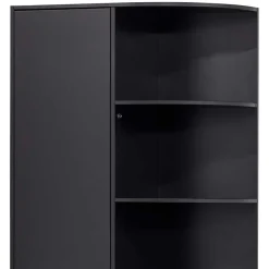 Wohnen Esszimmer-Vitrinen*Schrank einseitig abgerundet in Schwarz - Niwidus