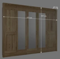 Wohnen Schrank fürs Schlafzimmer 5-türig - 3 Spiegel - Zamron